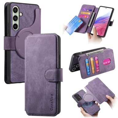 SKALO Samsung A56 5G CASENEO MW-03 Lompakkokotelo - Violetti