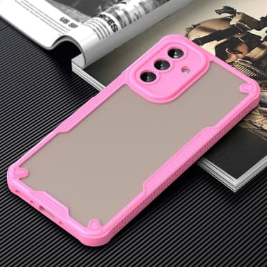SKALO Samsung A26 5G Armor Hybrid Frosted Suojakuori - Pinkki