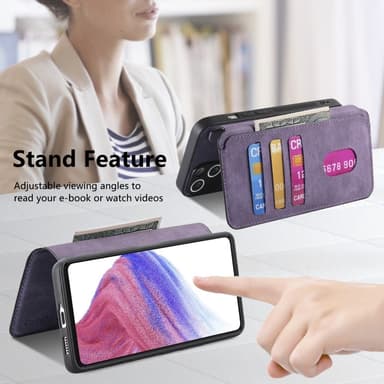 SKALO Samsung A56 5G CASENEO MW-03 Lompakkokotelo - Violetti