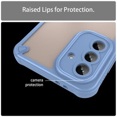 SKALO Samsung A56 5G Armor Hybrid Frosted Suojakuori - Sininen