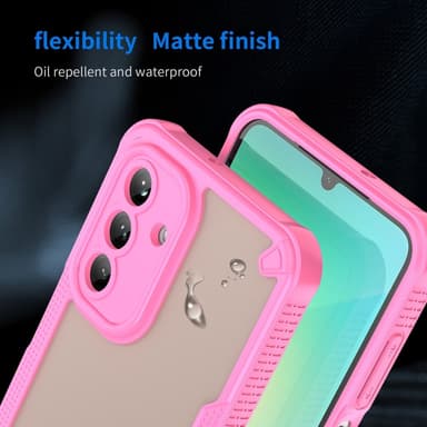 SKALO Samsung A26 5G Armor Hybrid Frosted Suojakuori - Pinkki