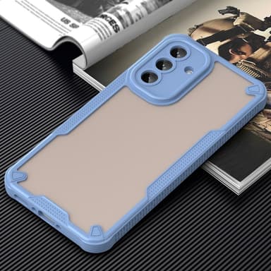 SKALO Samsung A56 5G Armor Hybrid Frosted Suojakuori - Sininen