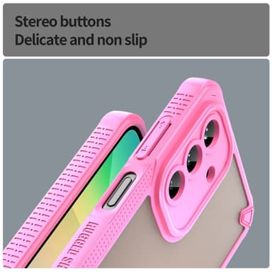 SKALO Samsung A26 5G Armor Hybrid Frosted Suojakuori - Pinkki