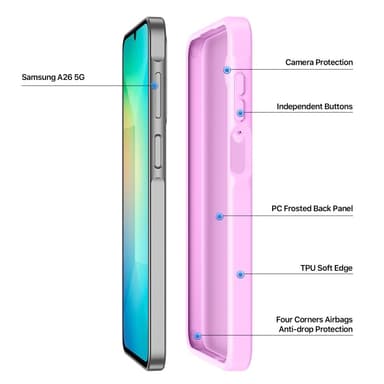 DUX DUCIS Samsung A26 5G Yind Series Suojakuori - Pinkki