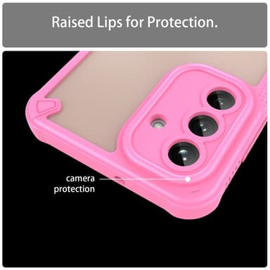 SKALO Samsung A26 5G Armor Hybrid Frosted Suojakuori - Pinkki