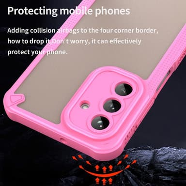 SKALO Samsung A26 5G Armor Hybrid Frosted Suojakuori - Pinkki