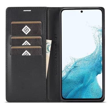 SKALO Samsung A26 5G LC.IMEEKE Carbon Fiber Lompakkokotelo - Musta