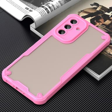 SKALO Samsung A56 5G Armor Hybrid Frosted Suojakuori - Pinkki