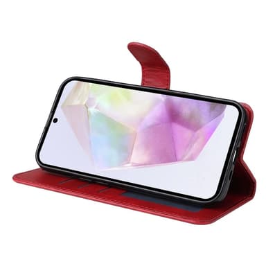 SKALO Samsung A56 5G PU-nahka Lompakkokotelo - Punainen