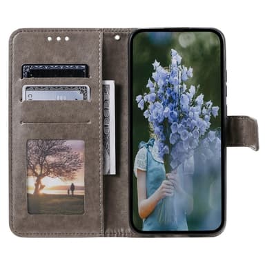 SKALO Samsung A26 5G Mandala Lompakkokotelo - Harmaa