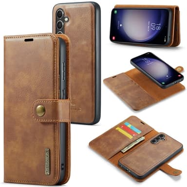 DG MING Samsung A36 5G 2-in-1 Magneetti Lompakkokotelo - Ruskea