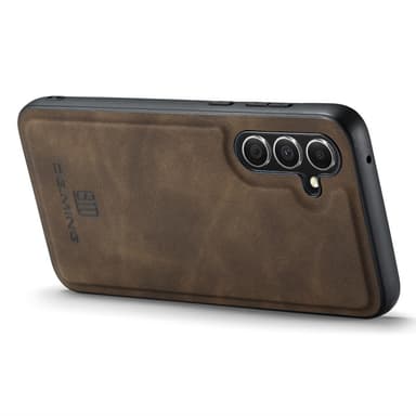 DG MING Samsung A36 5G Premium PU-nahka Hybrid Suojakuori - Tummanruskea