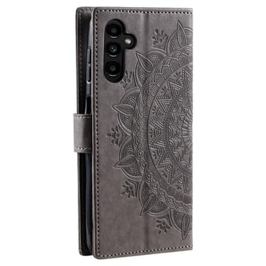 SKALO Samsung A26 5G Mandala Lompakkokotelo - Harmaa