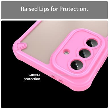SKALO Samsung A56 5G Armor Hybrid Frosted Suojakuori - Pinkki