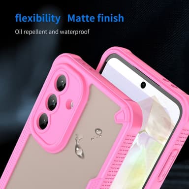 SKALO Samsung A56 5G Armor Hybrid Frosted Suojakuori - Pinkki