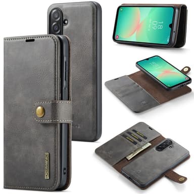 DG MING Samsung A26 5G 2-in-1 Magneetti Lompakkokotelo - Harmaa