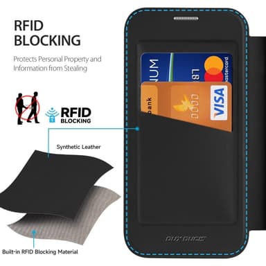 DUX DUCIS Samsung A56 5G Skin X Pro Lompakkokotelo - Musta