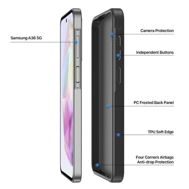 DUX DUCIS Samsung A56 5G Yind Series Suojakuori - Musta