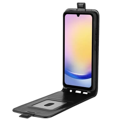SKALO Samsung A26 5G Vertical Flip PU-Nahka Lompakkokotelo - Musta