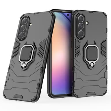 SKALO Samsung A56 5G Armor Metallring Suojakuori - Musta