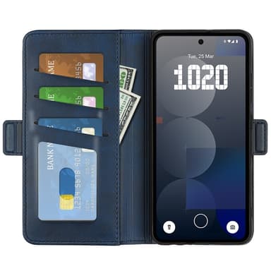 SKALO Nothing Phone (3a) Pro 5G Premium ID Lompakkokotelo - Sininen