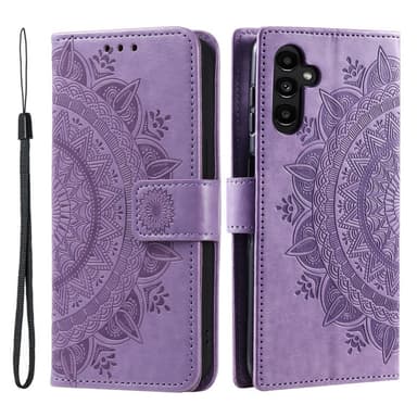 SKALO Samsung A26 5G Mandala Lompakkokotelo - Violetti