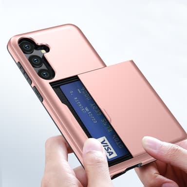 SKALO Samsung A36 5G Armor Korttikotelo Suojakuori - Musta