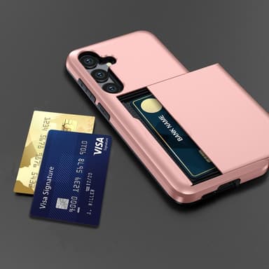 SKALO Samsung A36 5G Armor Korttikotelo Suojakuori - Musta
