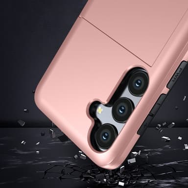 SKALO Samsung A36 5G Armor Korttikotelo Suojakuori - Musta