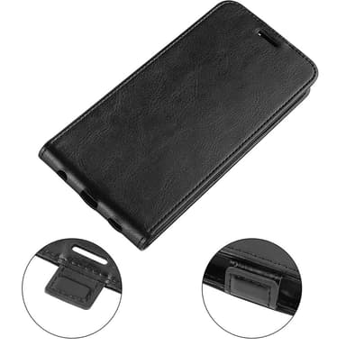 SKALO Samsung A26 5G Vertical Flip PU-Nahka Lompakkokotelo - Musta
