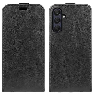 SKALO Samsung A26 5G Vertical Flip PU-Nahka Lompakkokotelo - Musta