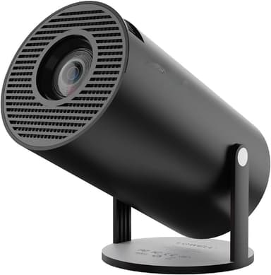 NÖRDIC Mini Portable Projector 4K 1080P Full HD -tuki Android 11 & Netflix – WiFi 6, BT 5.0, 180° kierto, kotiteatteriprojektori