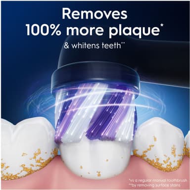 Oral-B iO Radiant White vaihtoharjat 457118 (3 kpl, musta)