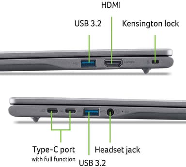 Acer Chromebook Plus 516 i5-1334U/8/512/IPS 16" kannettava