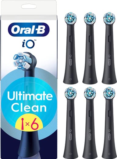 Oral-B iO Ultimate Clean vaihtoharjat 195522 (6 kpl, musta)