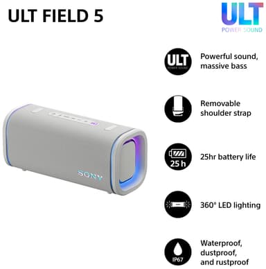 Sony ULT Field 5 kannettava kaiutin (valkoinen)