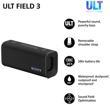 Sony ULT Field 3 kannettava kaiutin (musta)