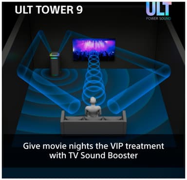 Sony ULT Tower 9 kannettava bilekaiutin (musta)