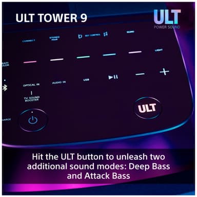 Sony ULT Tower 9 kannettava bilekaiutin (musta)