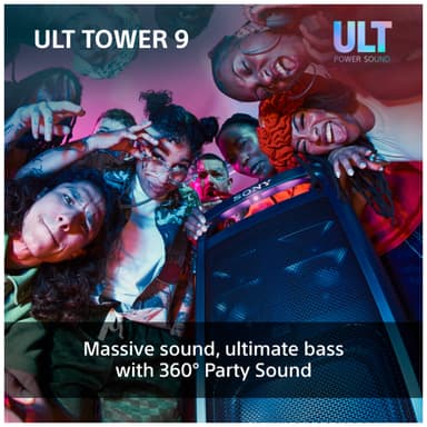 Sony ULT Tower 9 kannettava bilekaiutin (musta)