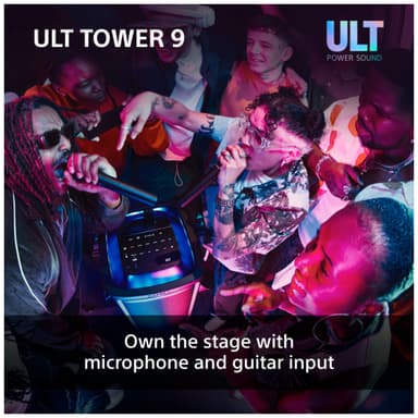 Sony ULT Tower 9 kannettava bilekaiutin (musta)