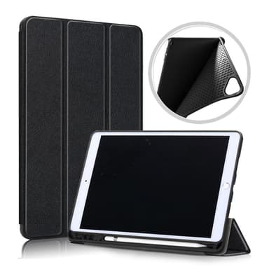 Kolminkertainen jalustallinen tablettikotelo Apple iPad 10.2 2019/2020 /2021 - Musta
