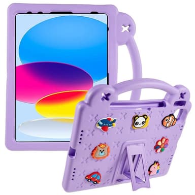Apple iPad 10.9 2022 Gen 10 iskunkestävä EVA-vaahtomuovijalustan kuori - violetti