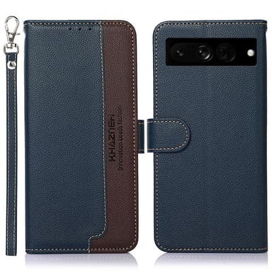 KHAZNEH puhelimen kansi Google Pixel 7 Pro - sininen/ruskea