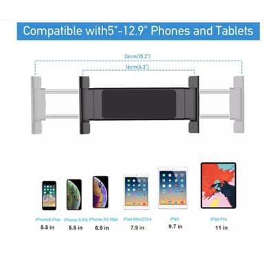 Pidike tablet-laitteelle esimerkiksi iPadille ja Samsung 13 - 33 cm 5-13 tuumaa