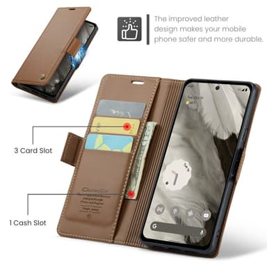 CASEME Retro Lompakkokotelo Pixel 8