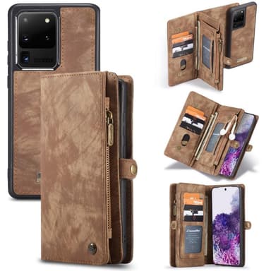 Samsung Galaxy S20 Ultra CASEME Irrotettava 2-in-1 kotelo - Ruskea