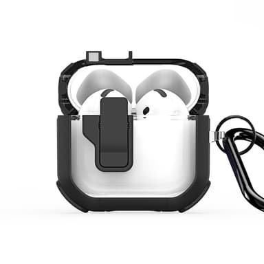 AirPods 4 -kotelolle DUX DUCIS PC+TPU Bluetooth-kotelo / kuori koukulla