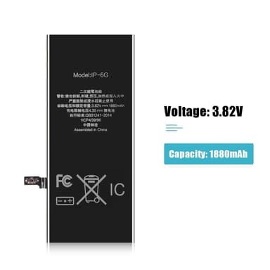 Apple iPhone 6 IPARTSEXPERT 1880mAh akku FCC/CE/Rosh-sertifioitu