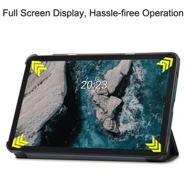 Tablettiteline Slim Fit Suojakuori Nokia T20:lle - Musta